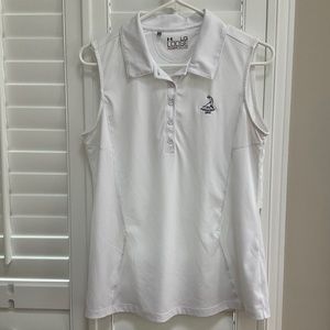 Pinehurst Under Armour Sleeveless White Golf shirt